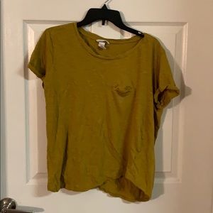 H&M basic mustard t shirt